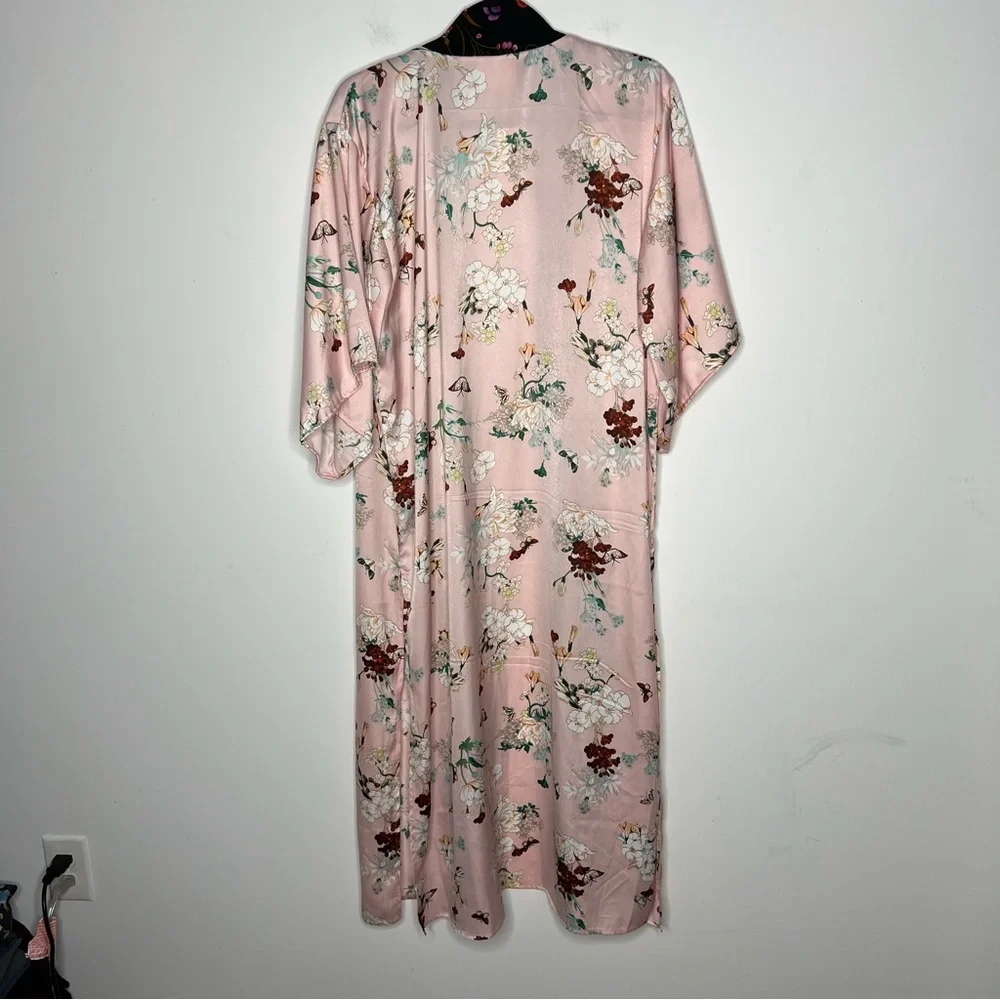 Anthropologie Floreat Floral Azalea Kimono Robe - Picture 9 of 12